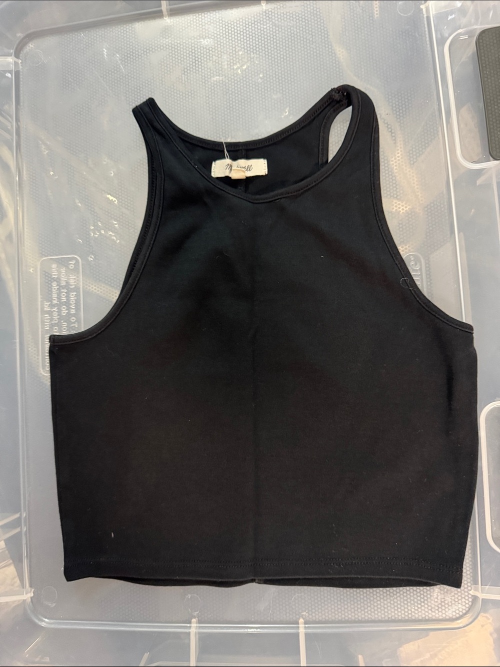 Black Ribbed Crop Tank Top - Madewell